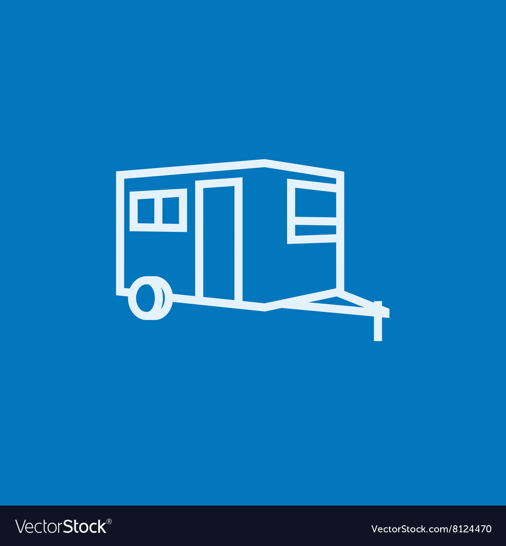 Caravan line icon Royalty Free Vector Image - VectorStock