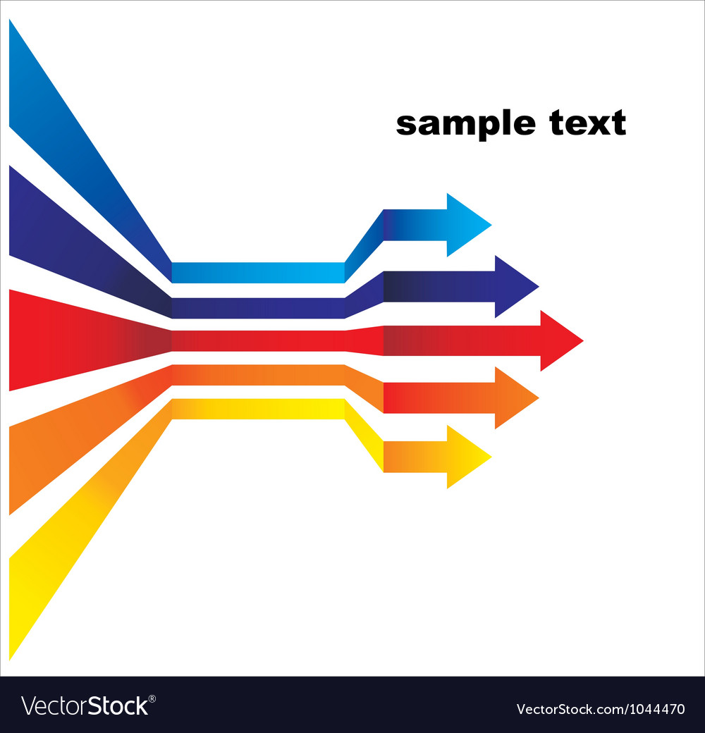 Colored arrows Royalty Free Vector Image - VectorStock
