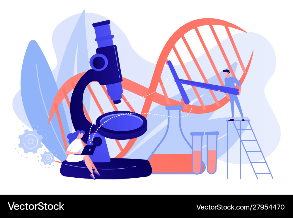 Genetic engineering concept Royalty Free Vector Image