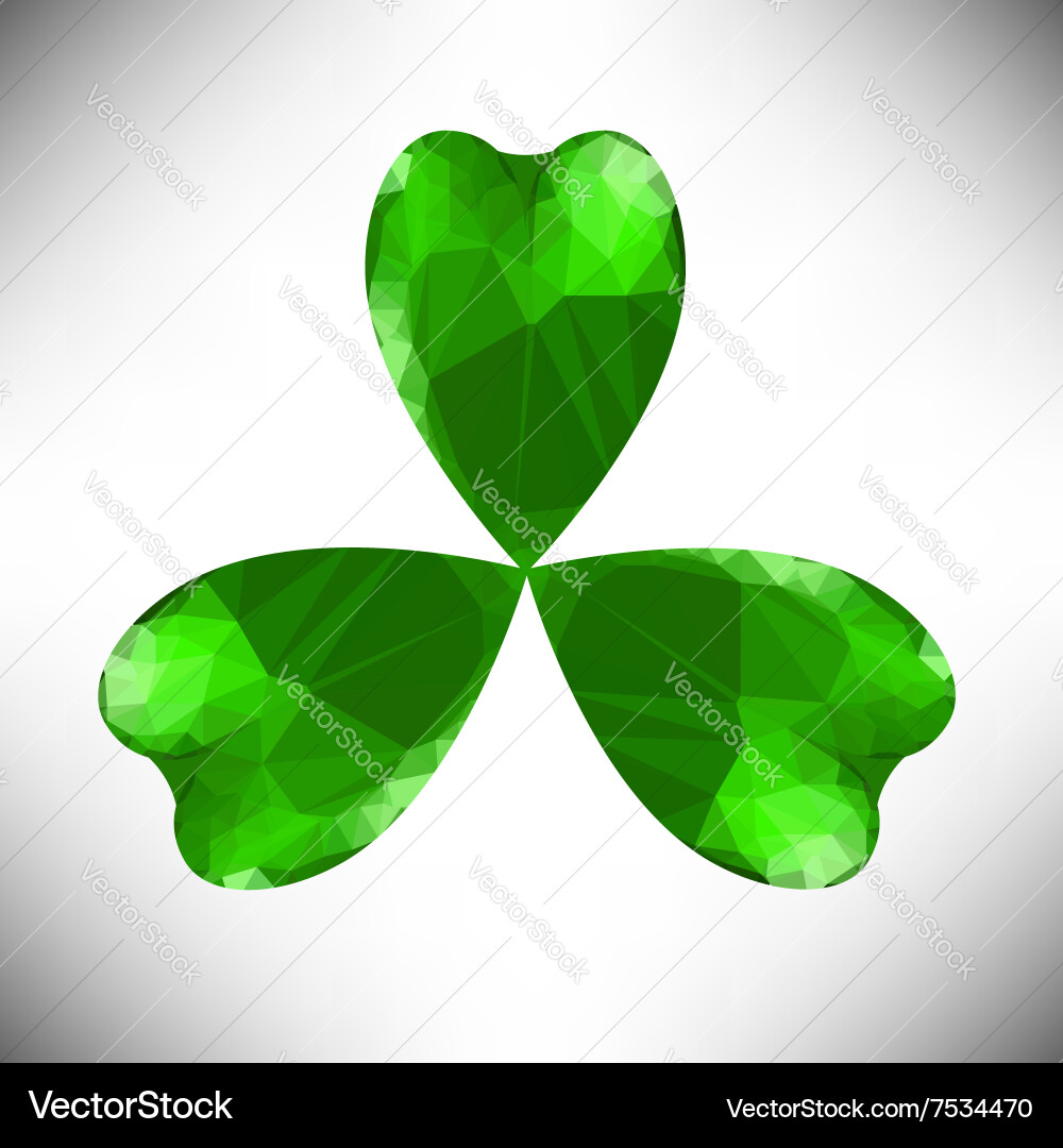 Green clover leaf Royalty Free Vector Image - VectorStock
