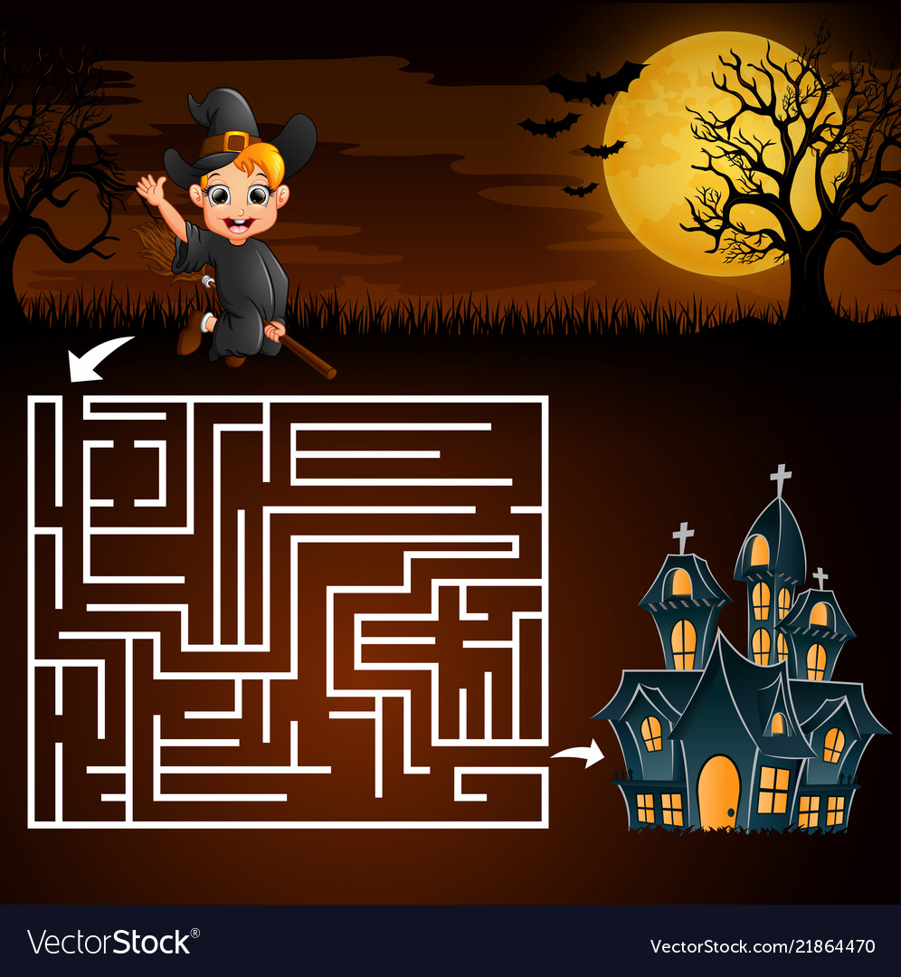 Halloween Maze: Find the Witch!