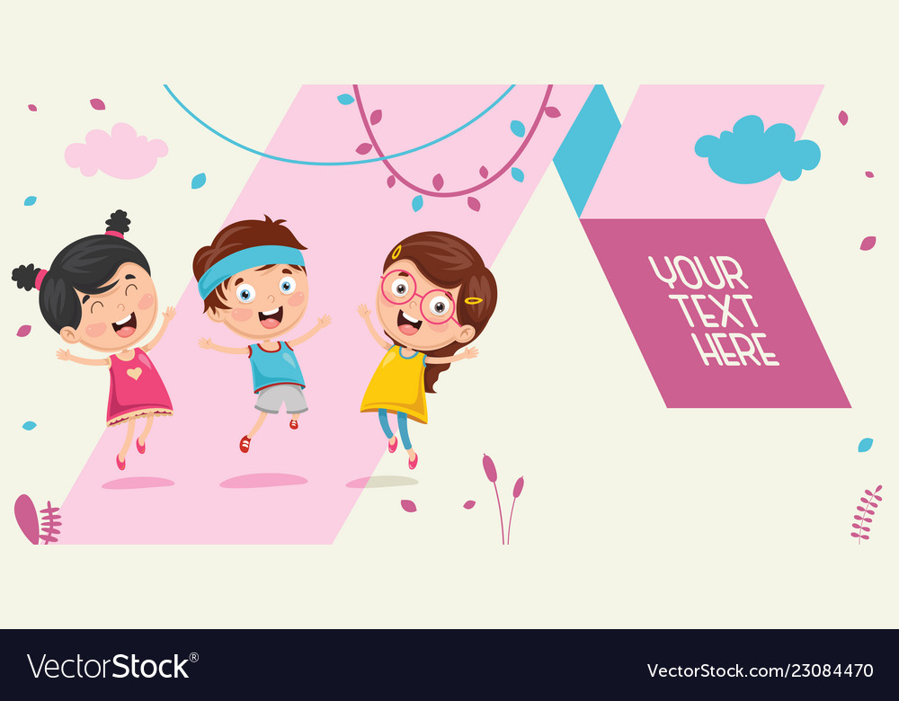 Kids playing Royalty Free Vector Image - VectorStock