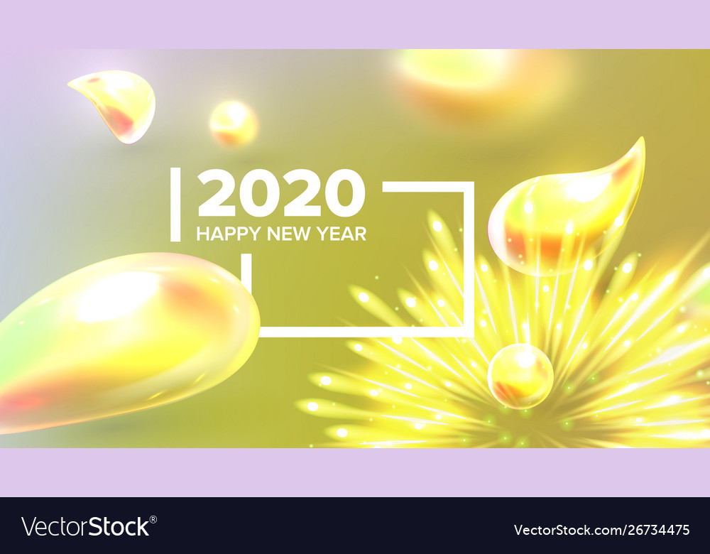 Beautiful happy new year xmas 2020 banner