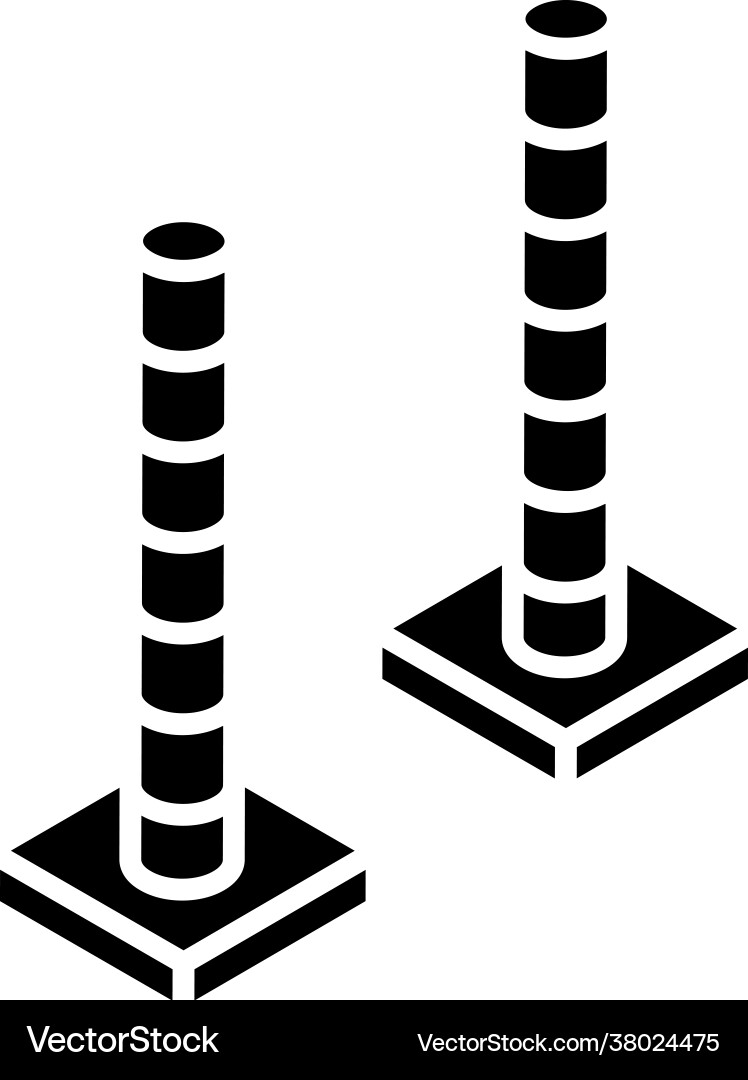 Construction poles Royalty Free Vector Image - VectorStock