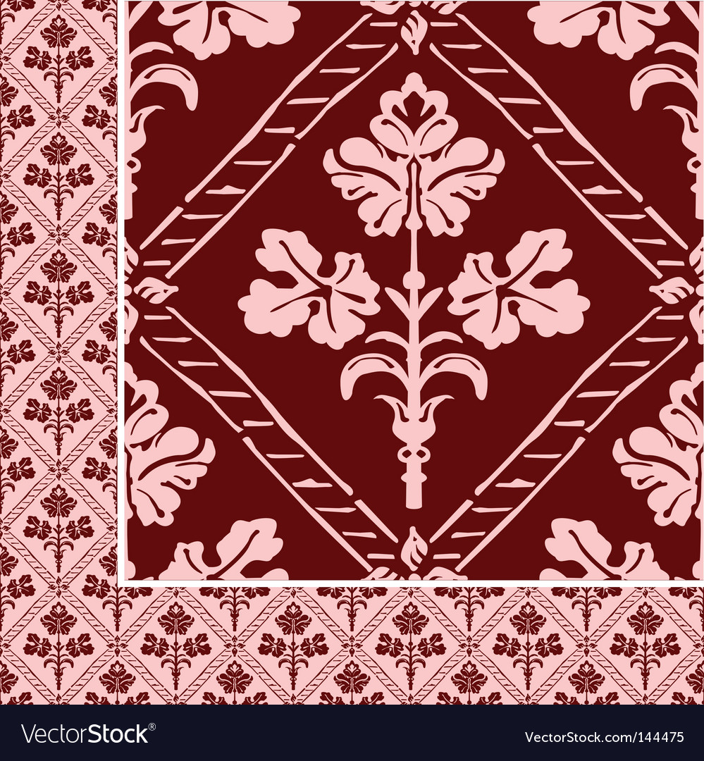 Floral Wallpaper Pattern Royalty Free Vector Image 6427