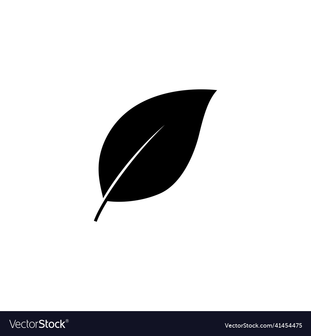 Leaf icon in trendy flat style isolated on white Vector Image