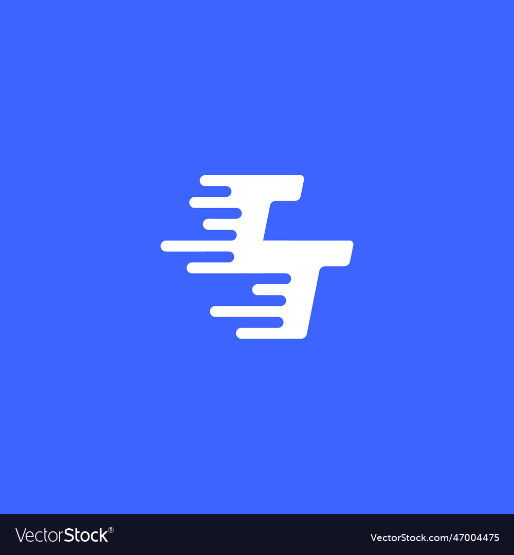 Letter tt fast speed technology modern logo design