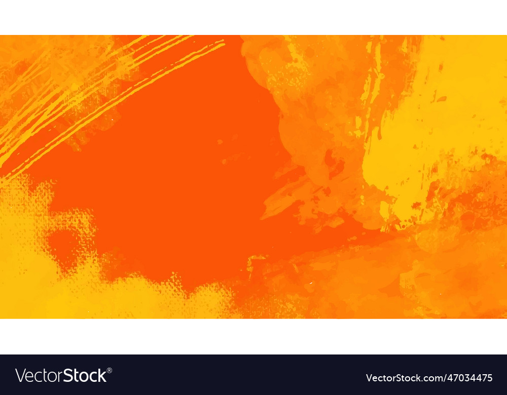 Orange watercolor background for textures Vector Image