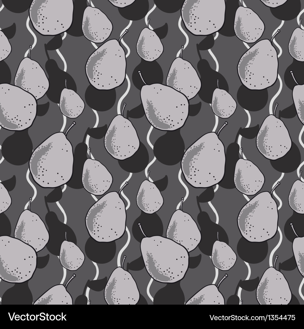 Seamless pattern with pears Royalty Free Vector Image