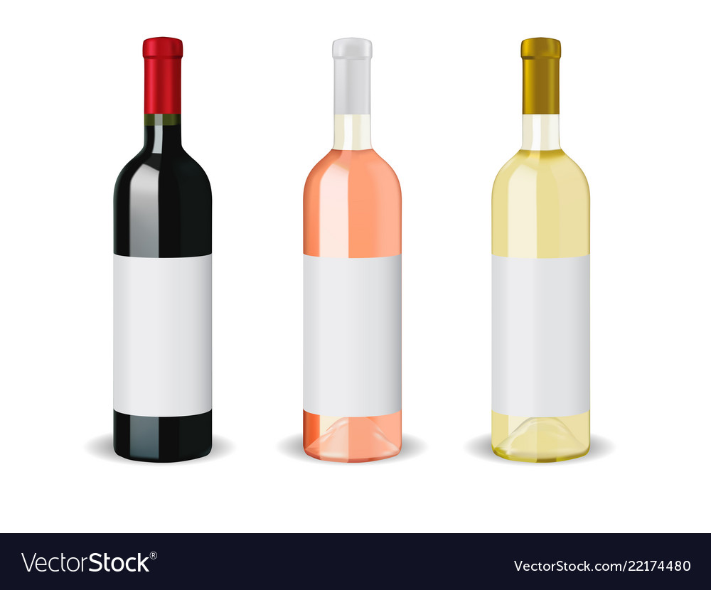 Bottles of wine Royalty Free Vector Image - VectorStock