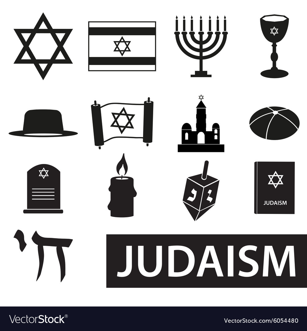 Judaism Religion Symbols Set Icons Eps10 Vector Image   Judaism Religion Symbols Set Icons Eps10 Vector 6054480 