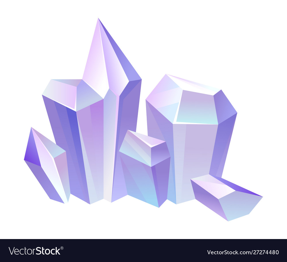 Lilac crystals on a white Royalty Free Vector Image