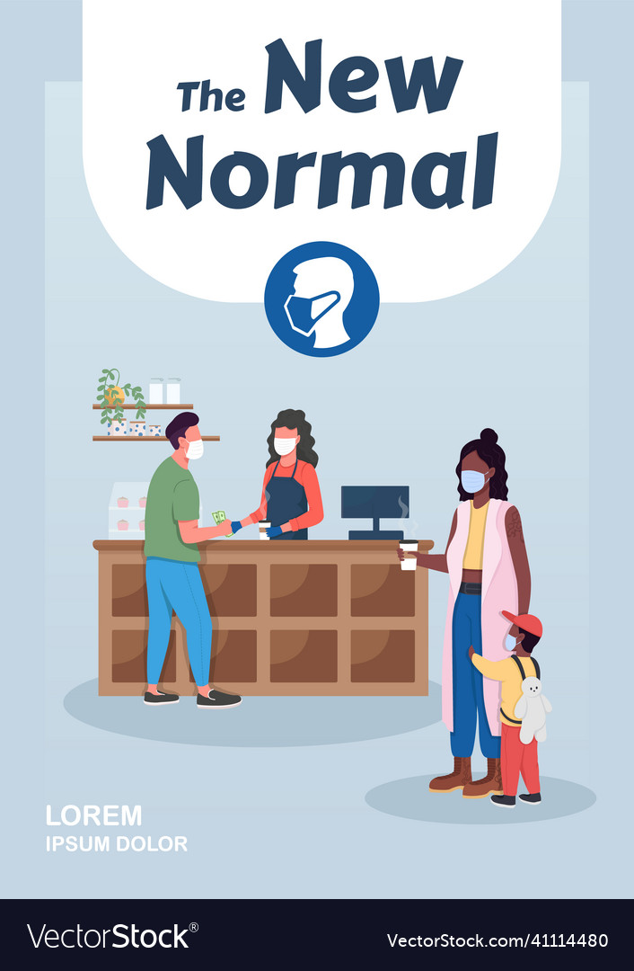 New normal poster flat template