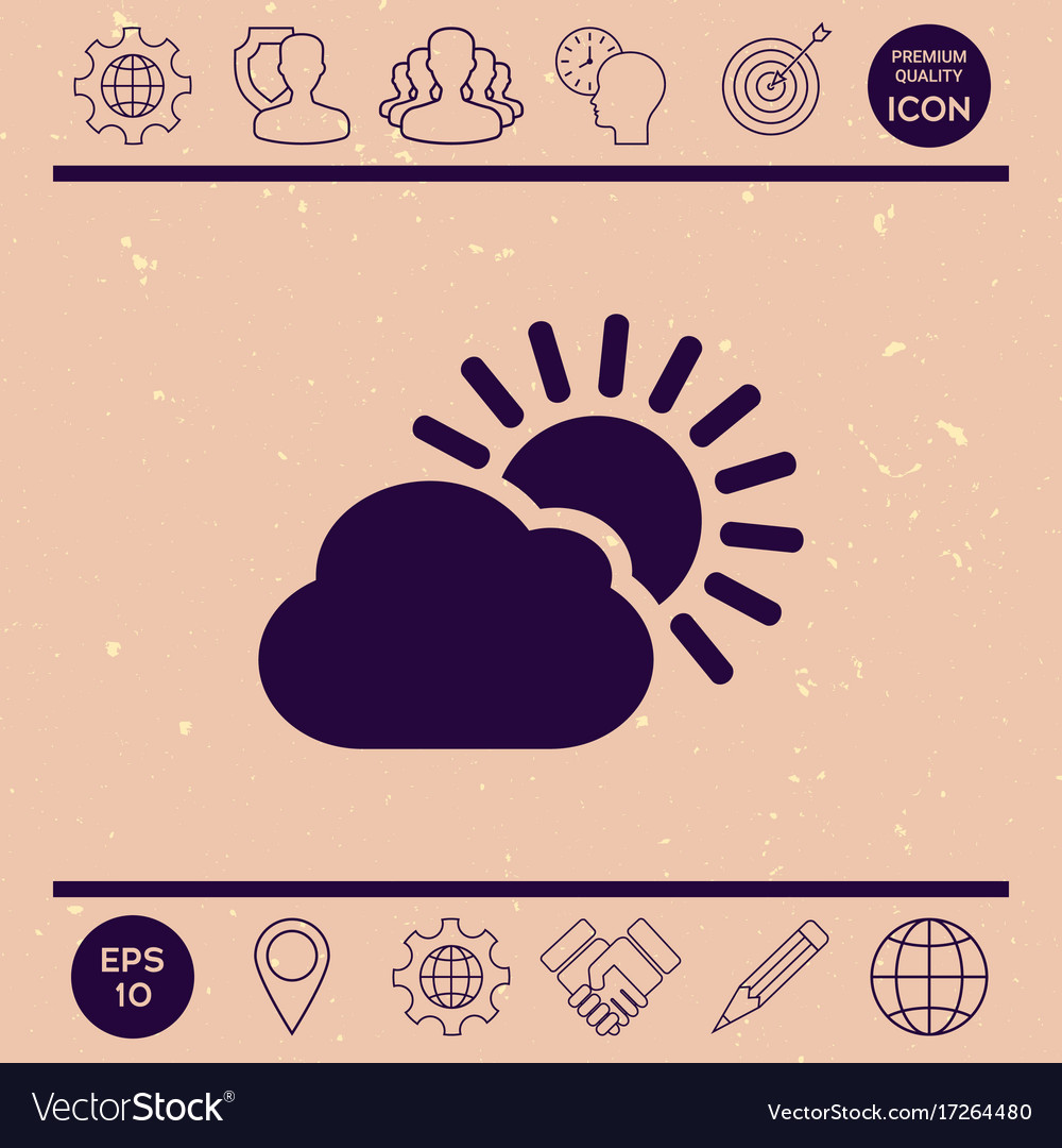 Sun cloud icon