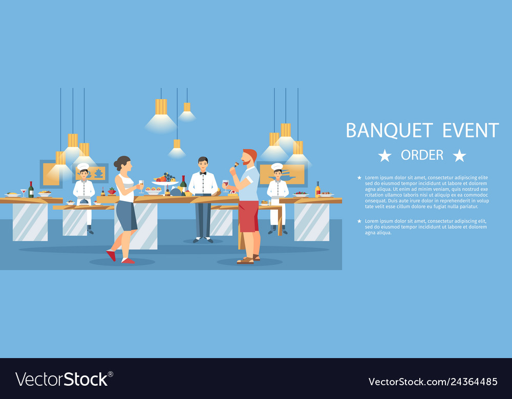 Banquet event hall center banner color template