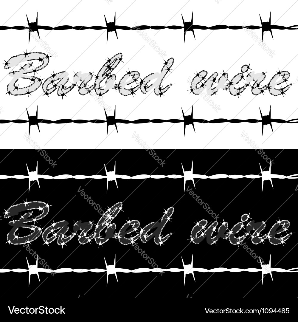 Barbed wire Royalty Free Vector Image - VectorStock