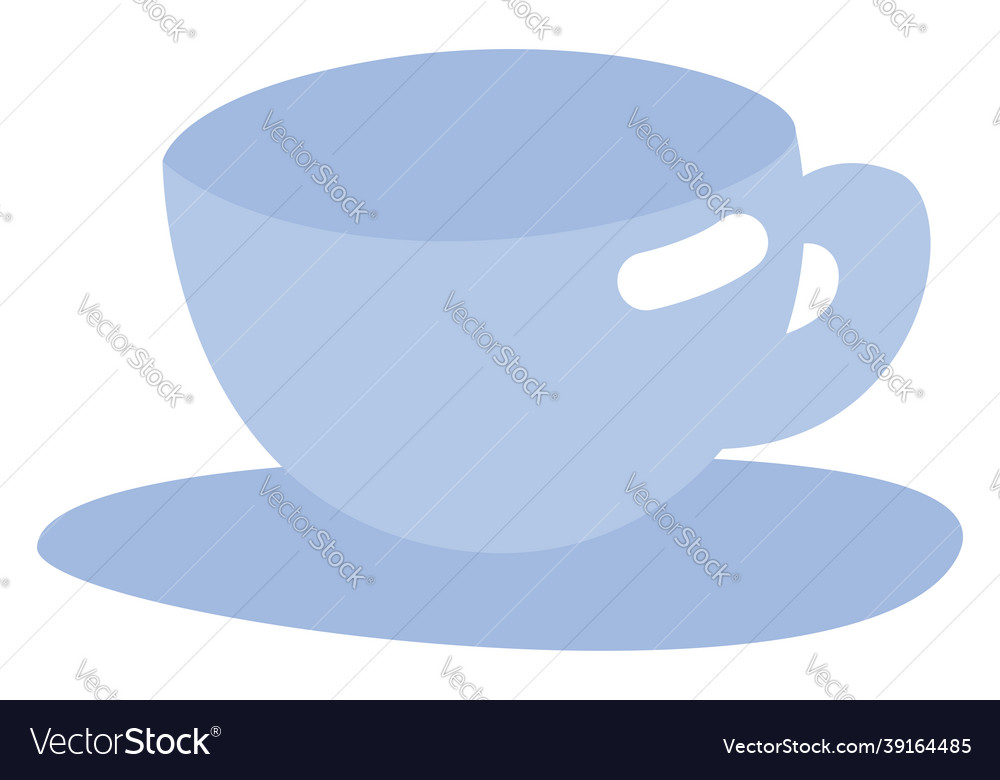 Blue office cup on a white background Royalty Free Vector