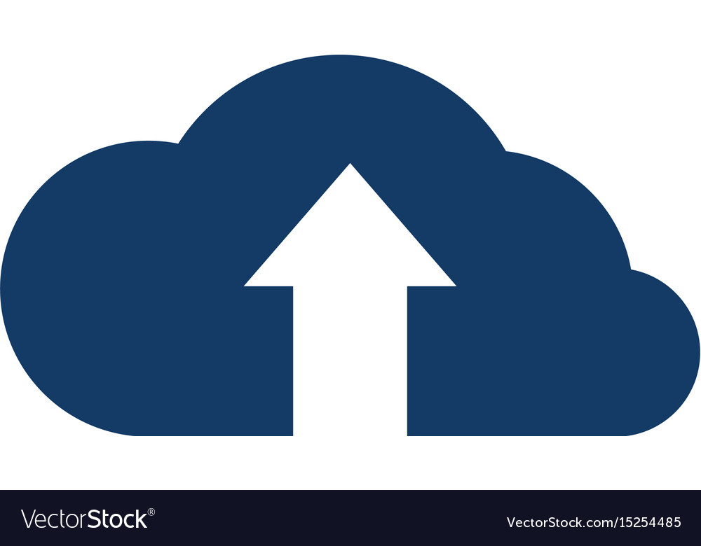 Cloud with upload arrow icon Royalty Free Vector Image