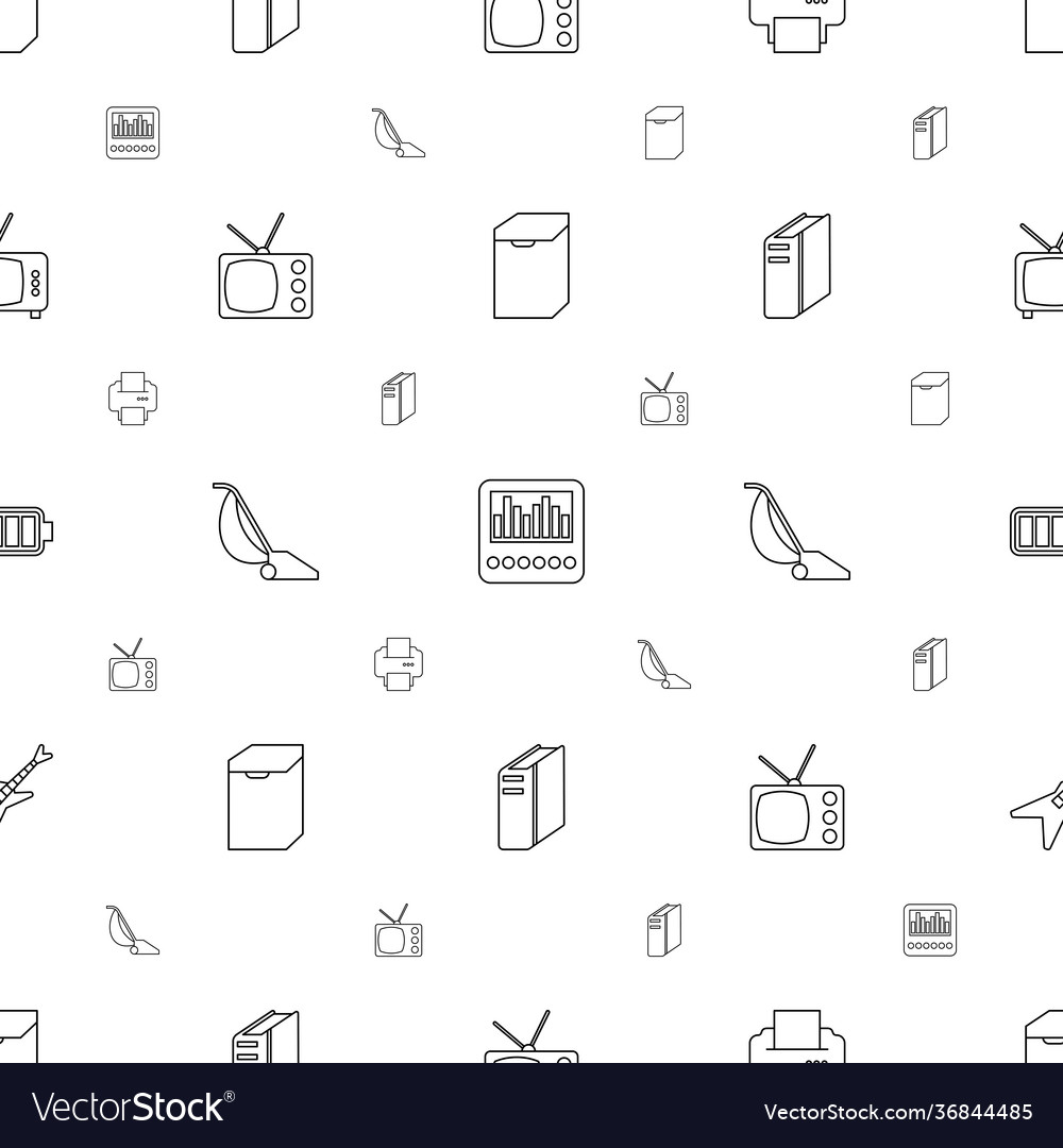 Electrical icons pattern seamless white background