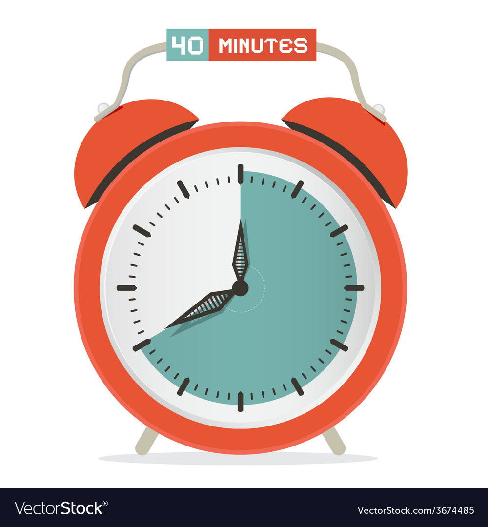 Forty minutes stop watch - alarm clock