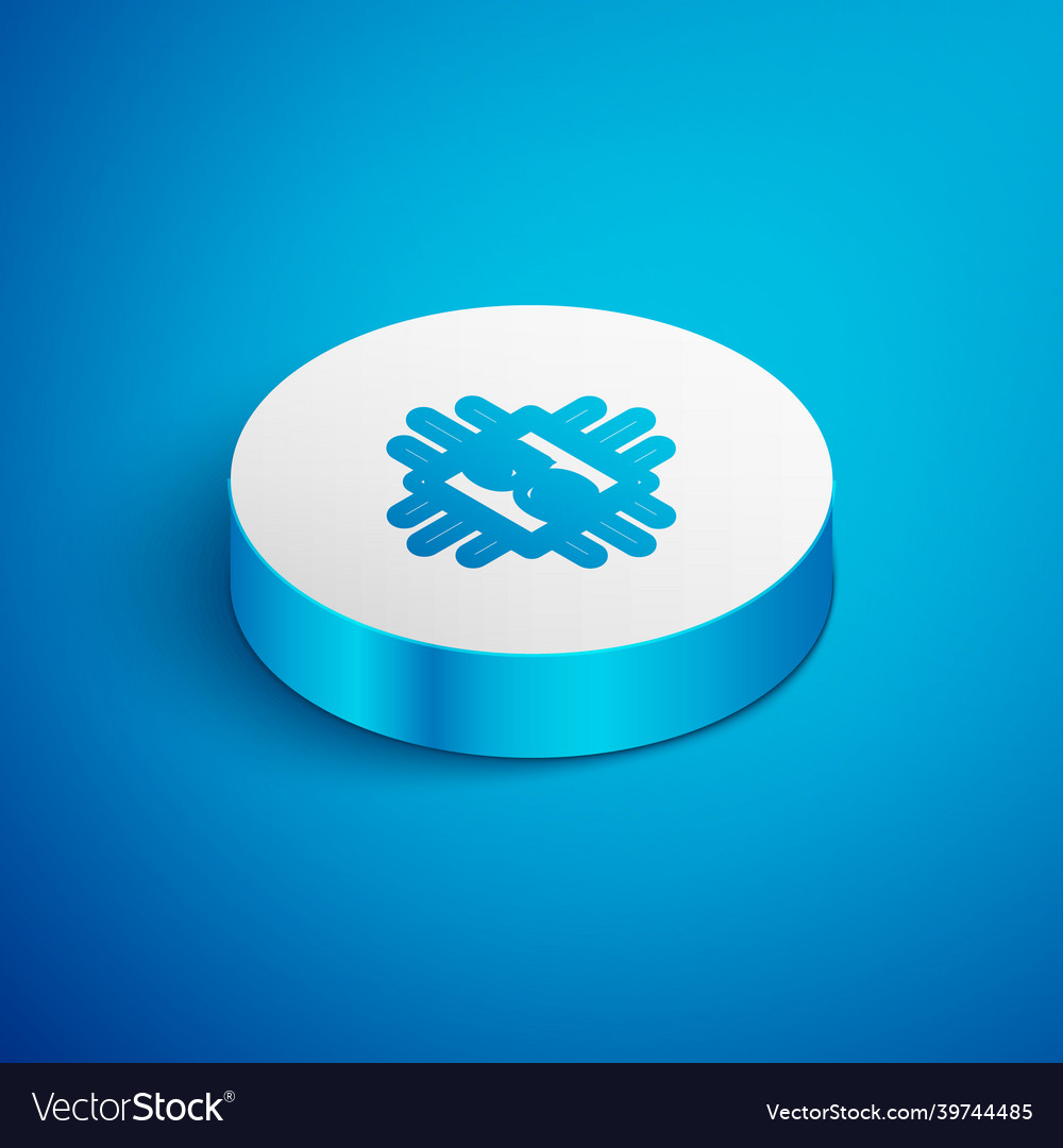 Isometric line computer processor 5g vector image Isometric line computer processor 5g