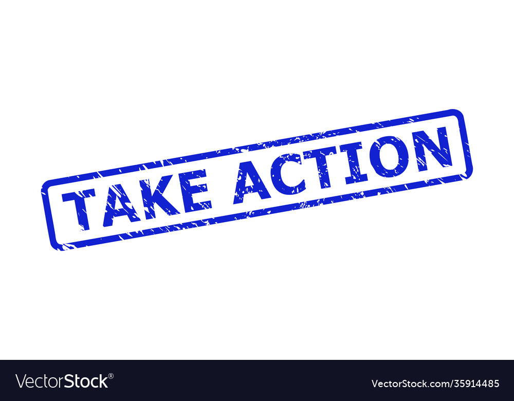 Take action stamp seal with unclean surface