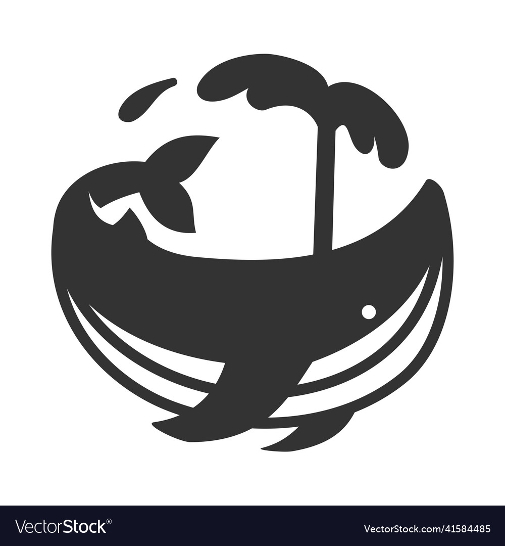 Whale humpback Icon Markenidentität