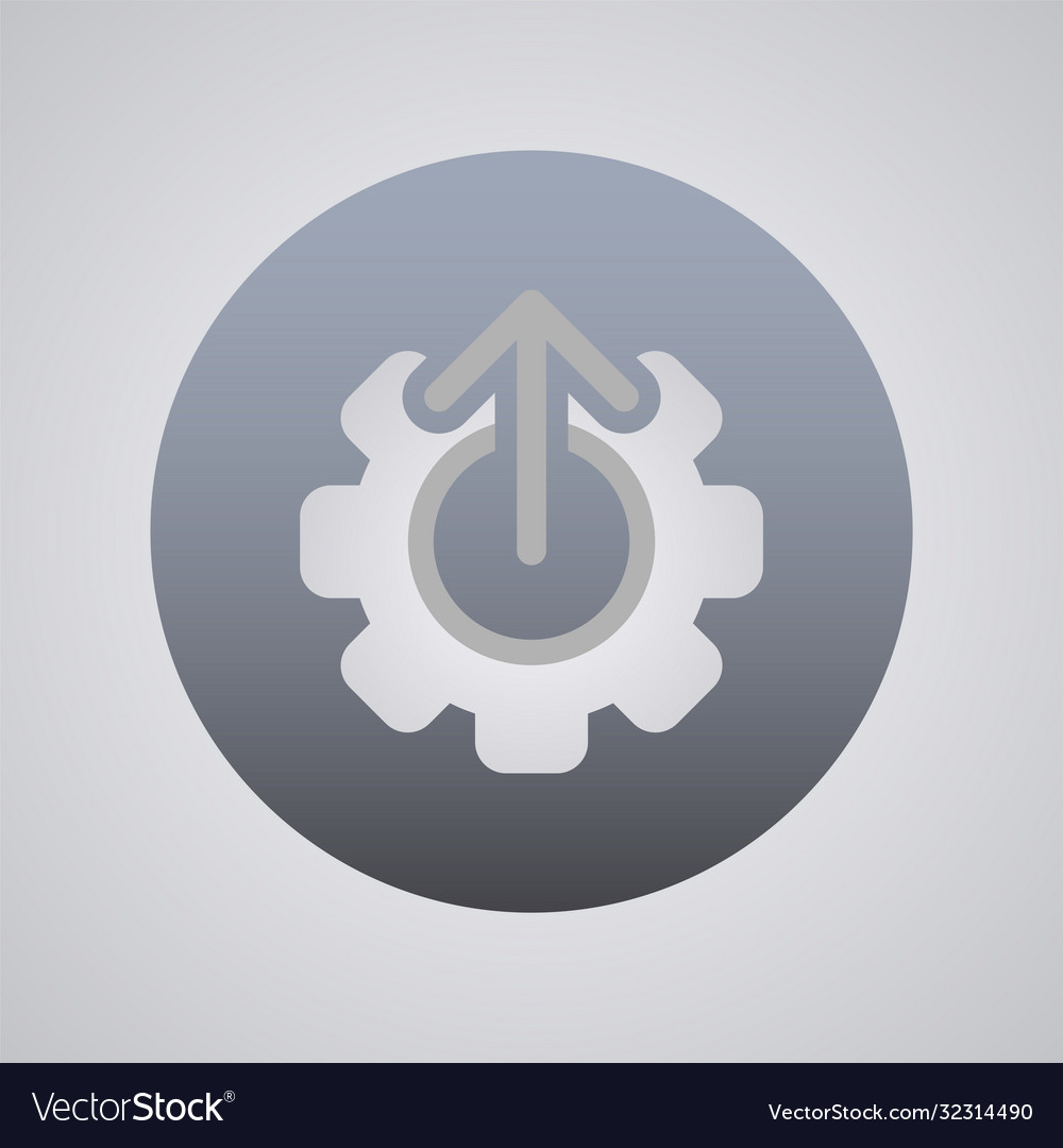 Arrow gear icon in trendy flat style isolated Vector Image