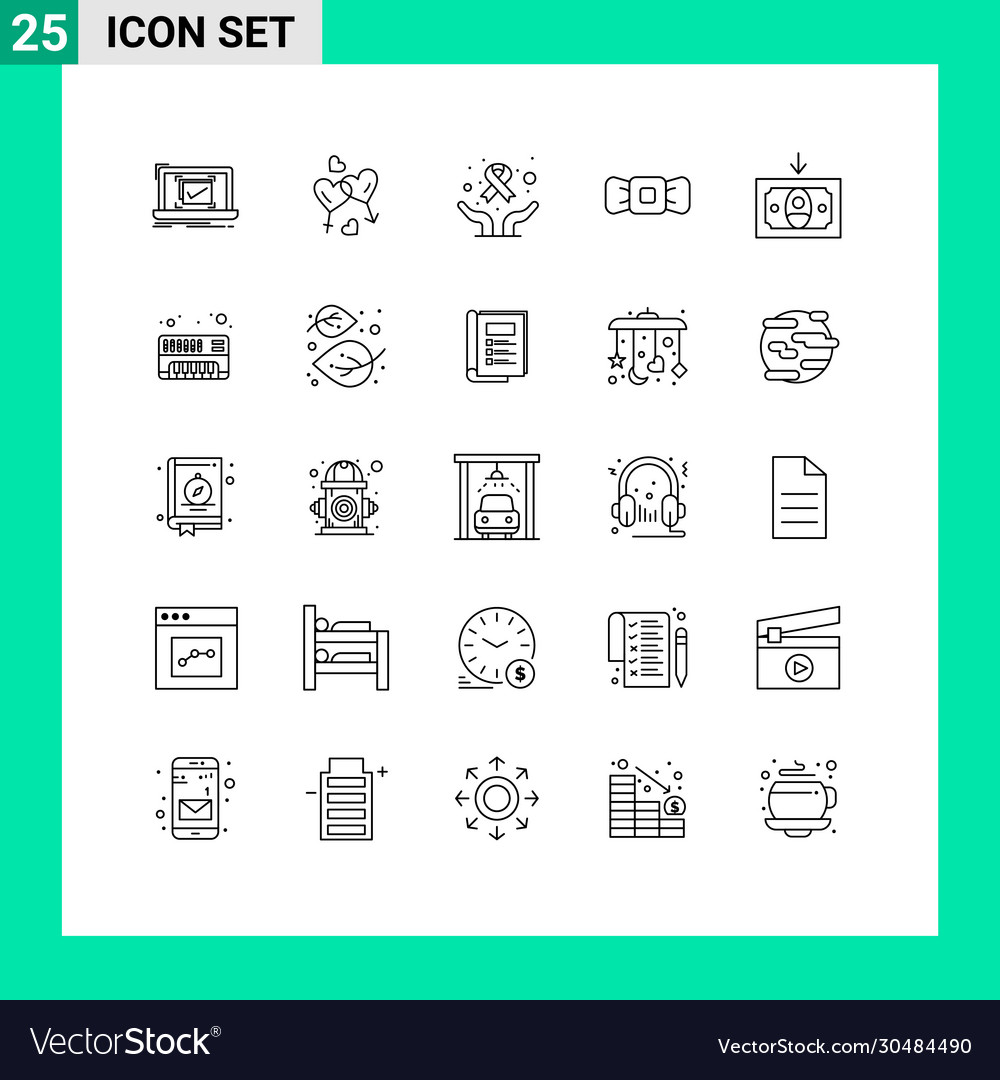 Group 25 lines signs and symbols for tie