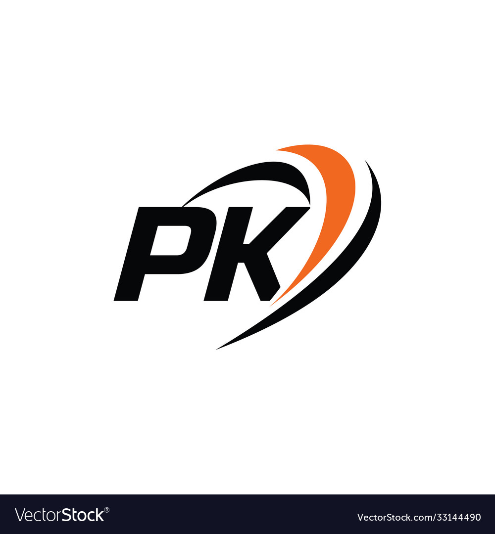 Pk monogram logo Royalty Free Vector Image - VectorStock