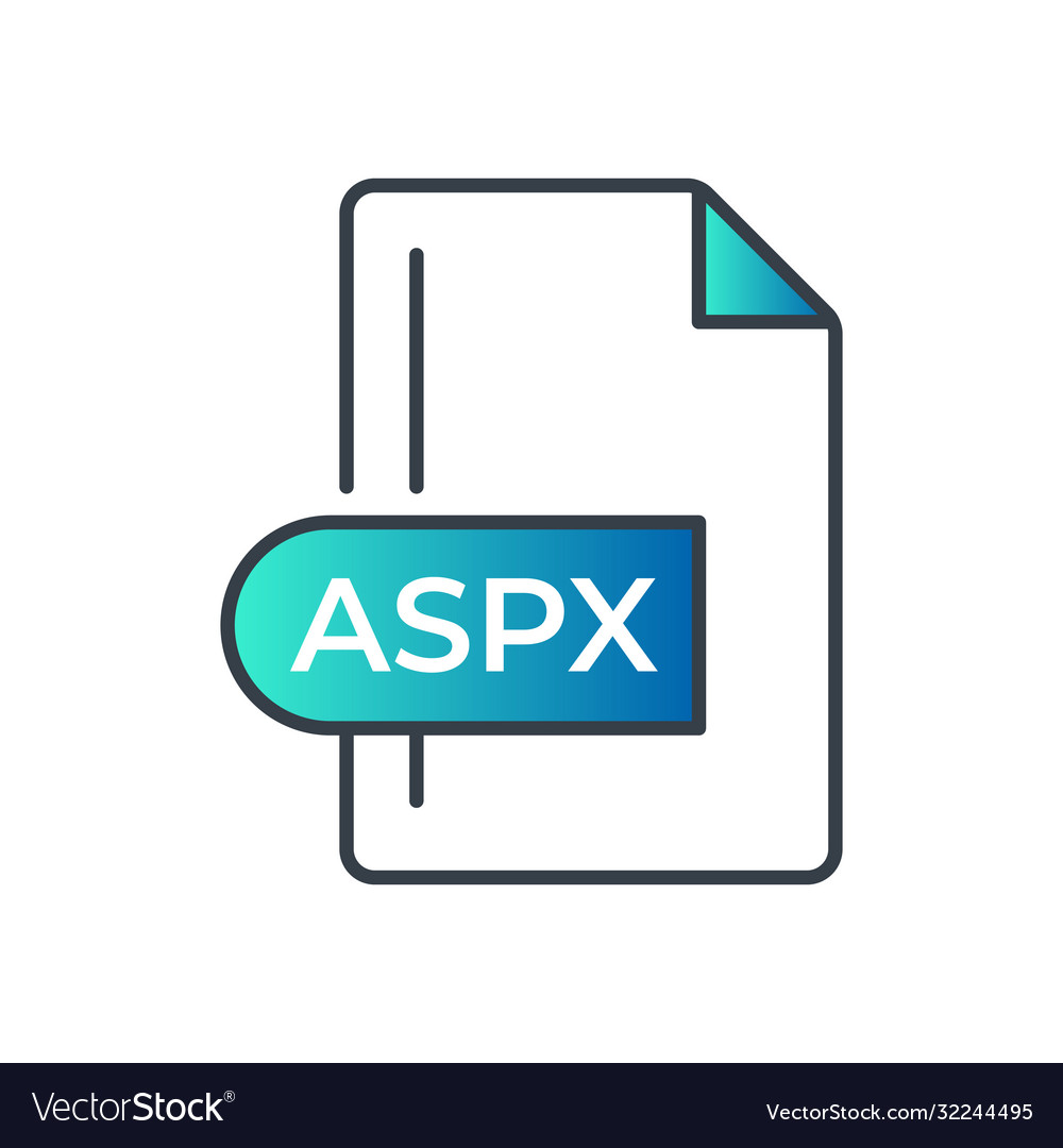 Aspx file format icon extension gradient