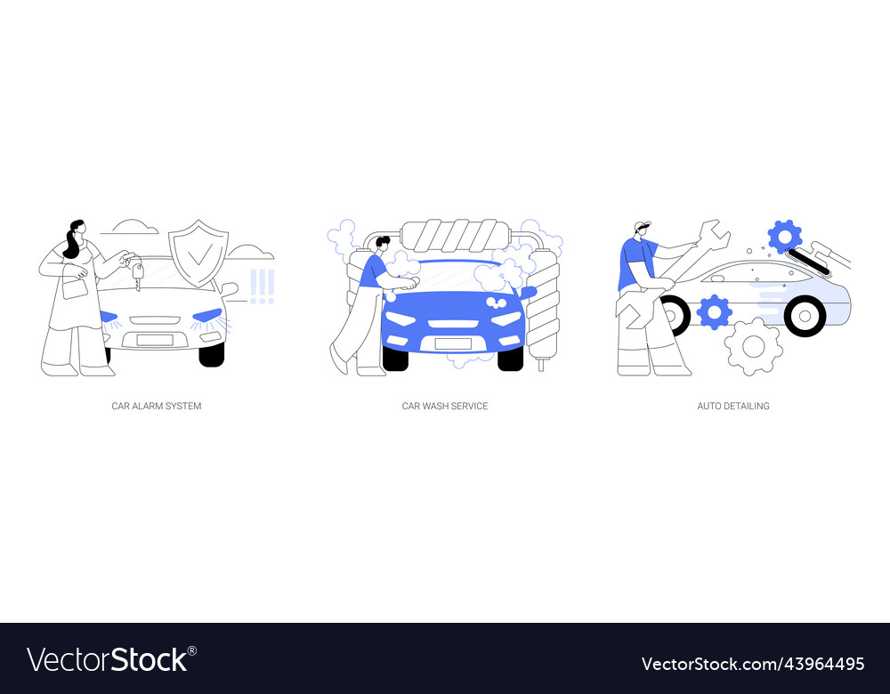 Automobile care service abstract concept