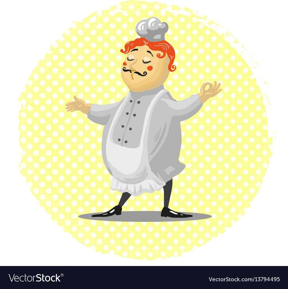 Chef cartoon style cute character