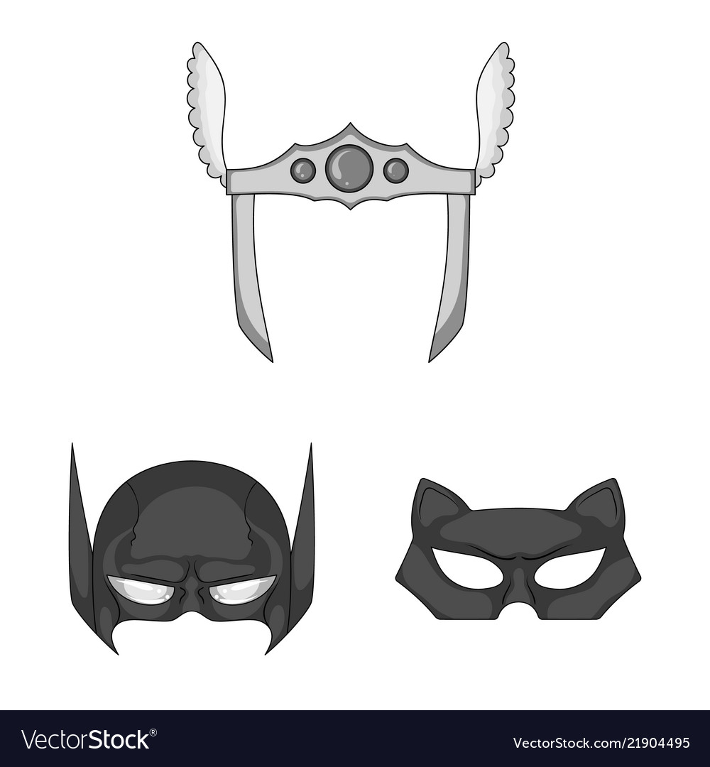 Design of hero and mask logo collection