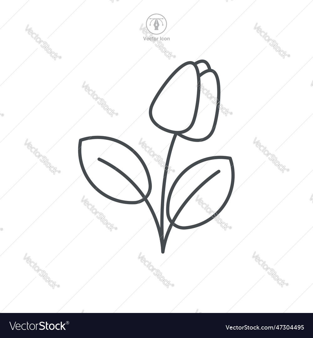 Flower icon symbol template for graphic and web