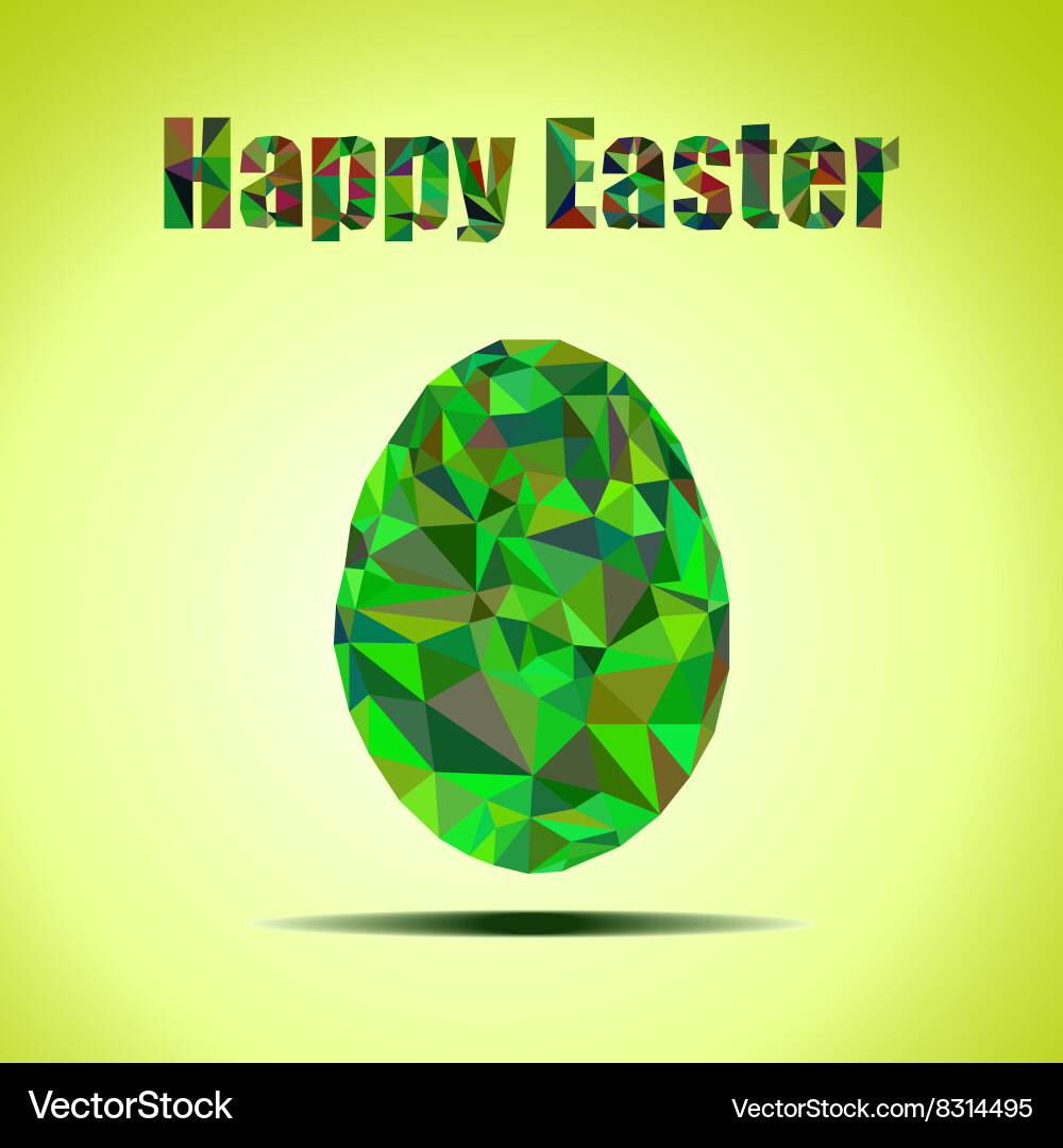 Happy easter card with egg Royalty Free Vector Image