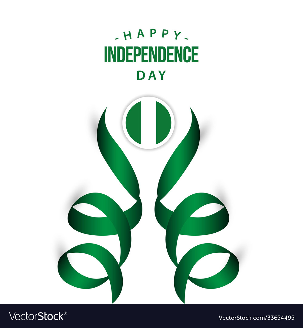 happy nigeria independence day template design vector image vectorstock