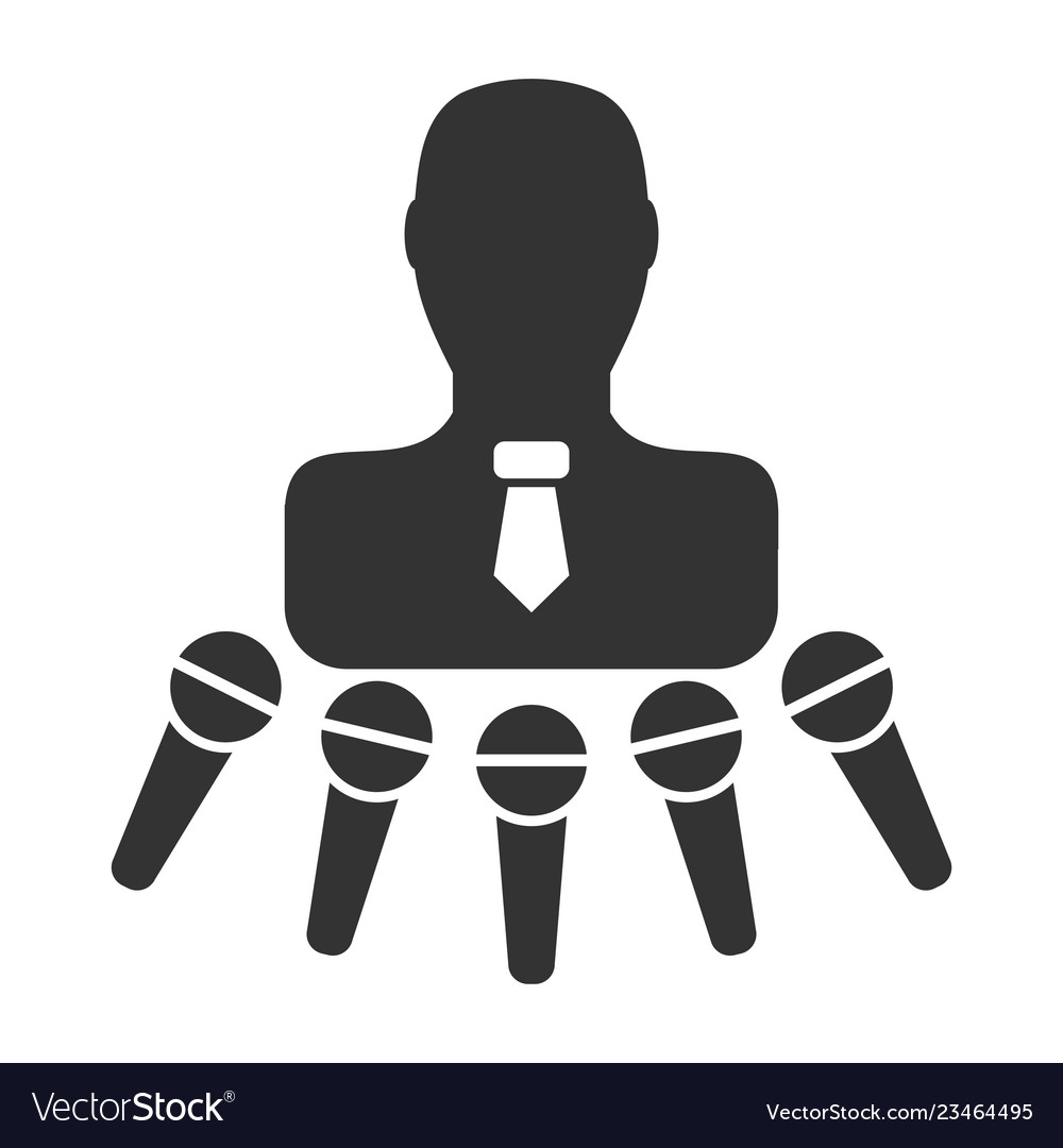 Interview icon flat Royalty Free Vector Image - VectorStock