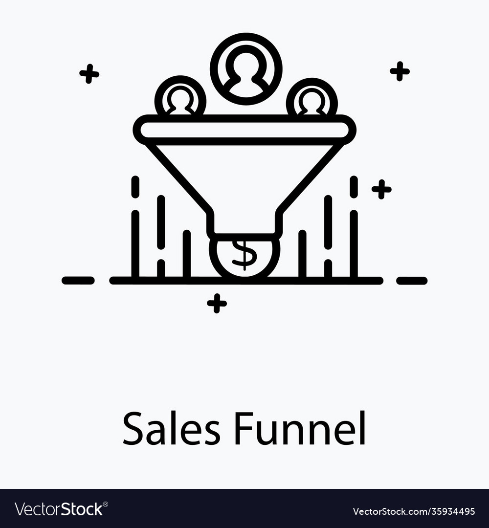 Marketing funnel Royalty Free Vector Image VectorStock
