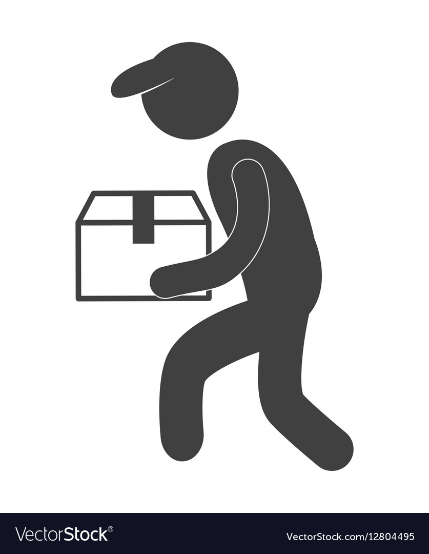 Package delivery and logistics related pictograph Vector Image