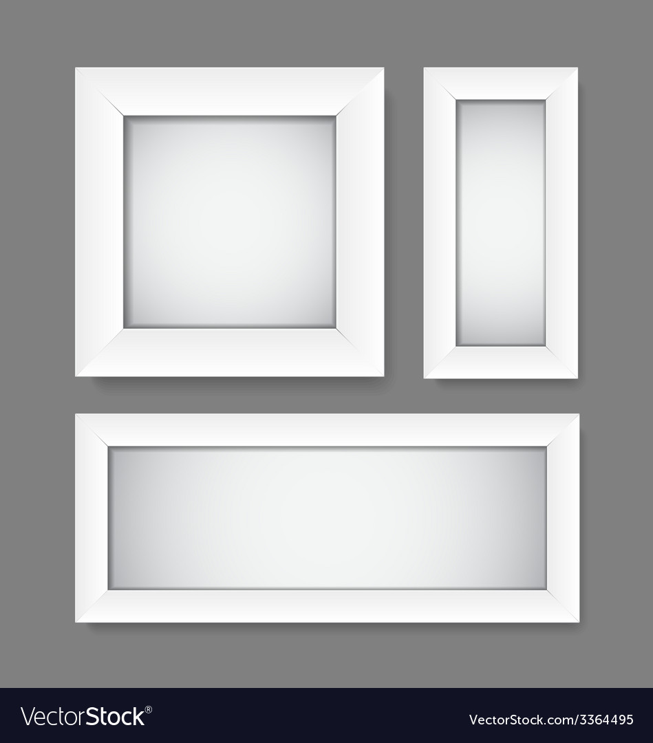 Simple Empty White Frames Royalty Free Vector Image Simple Empty White Frames Vector Image