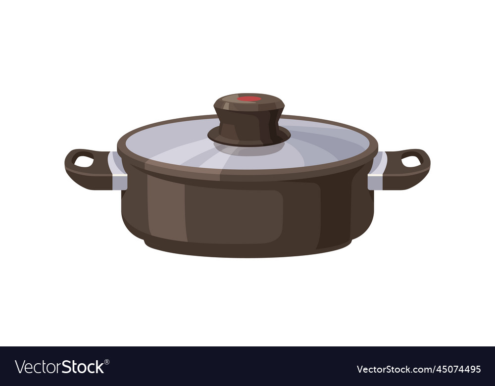 Stewpot non-stick kitcheware for cook stewpan Vector Image