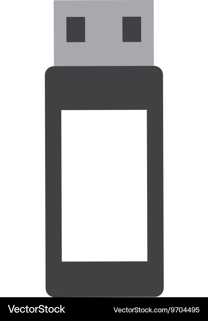 Usb memory isolated icon design Royalty Free Vector Image