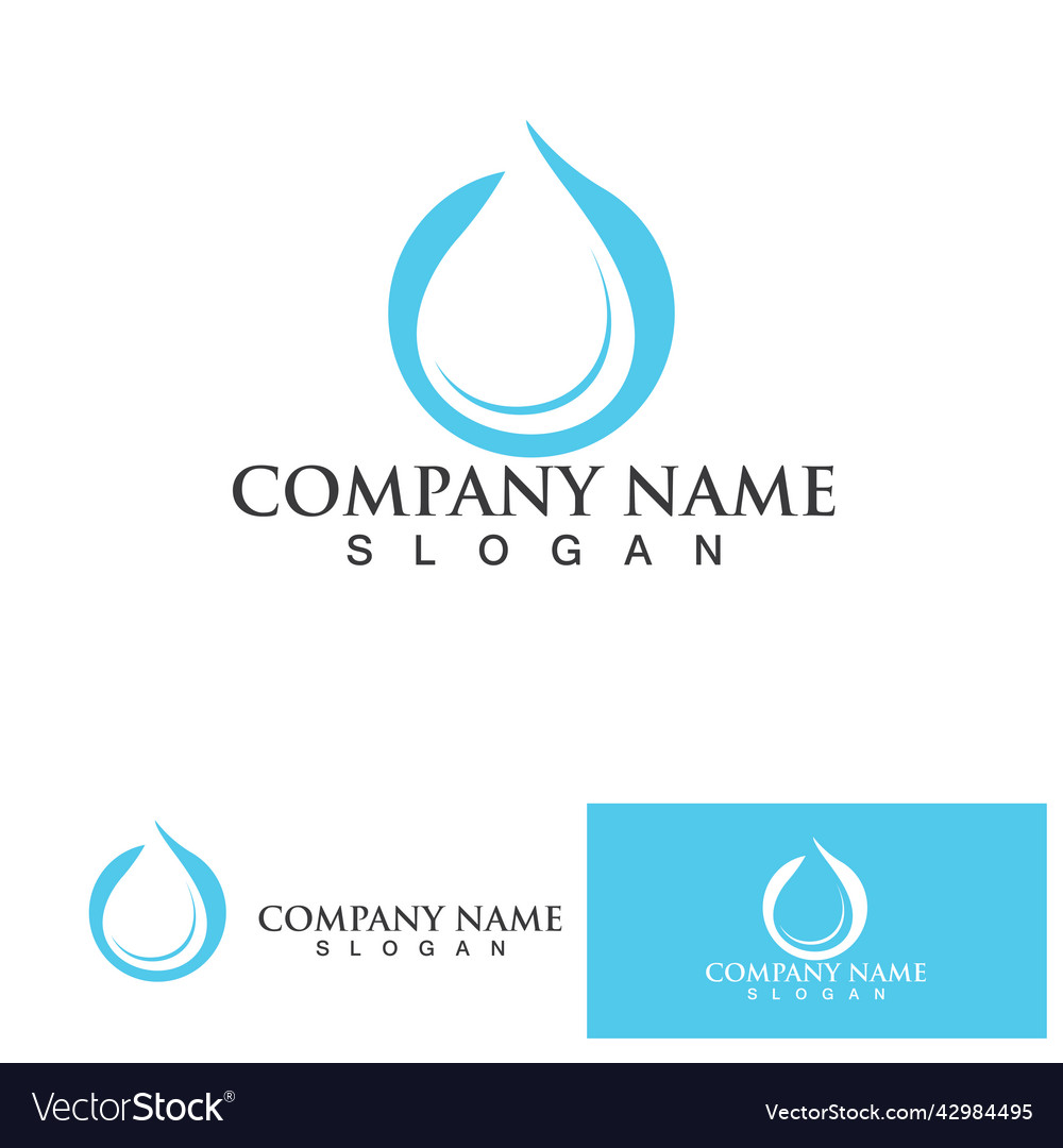 Water drop logo template Royalty Free Vector Image