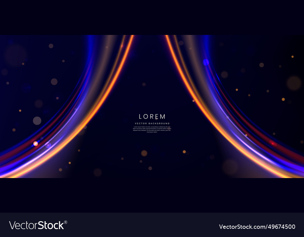 Abstract technology futuristic curved glowing Vector Image