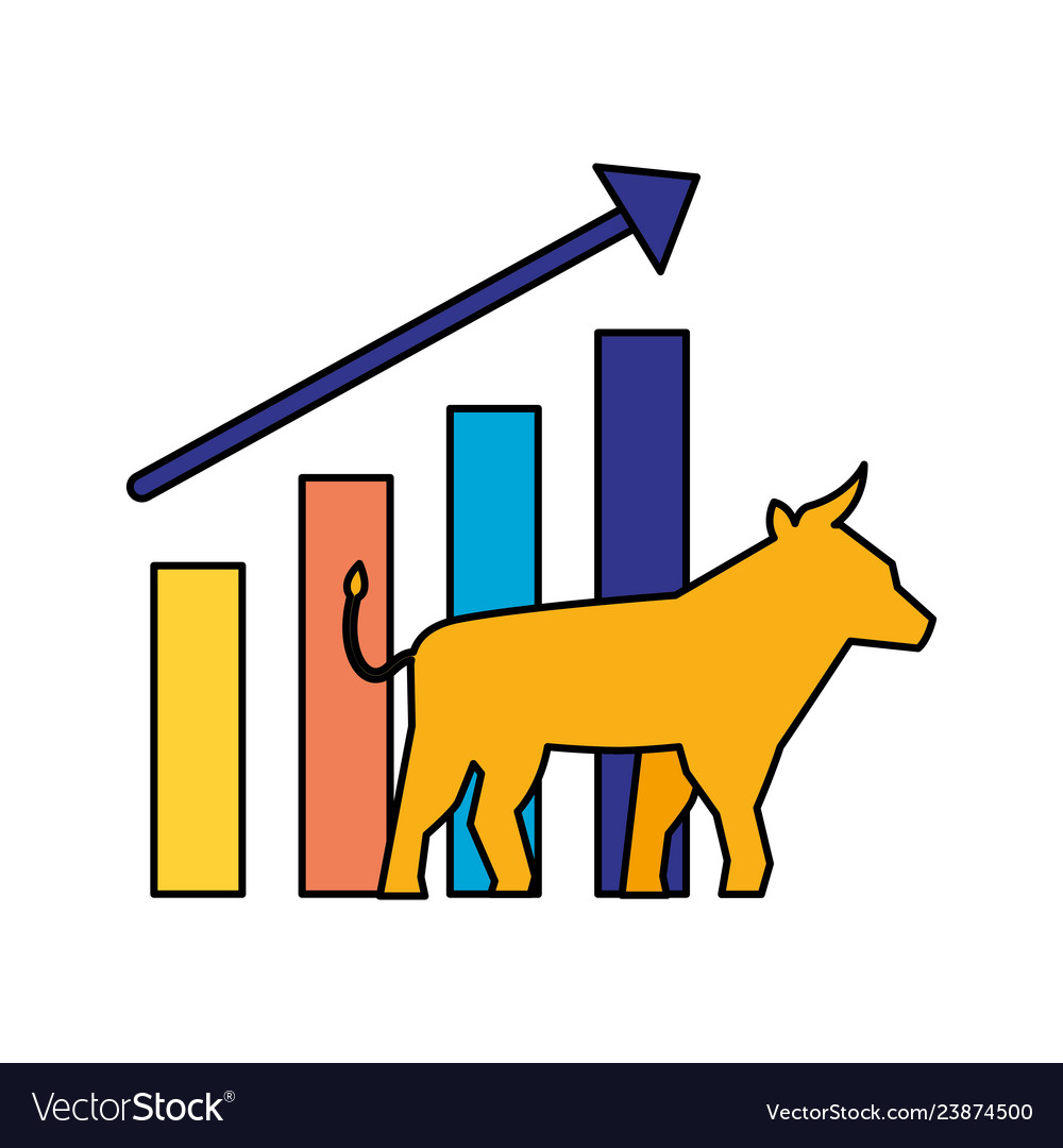 Bull chart growth stock market