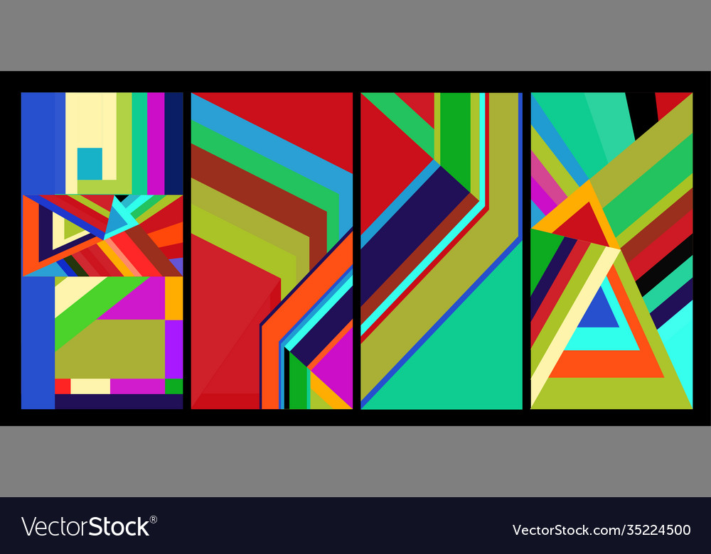 Colorful abstract liquid geometric banner