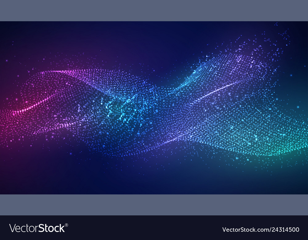 Dynamic abstract liquid flow particles background