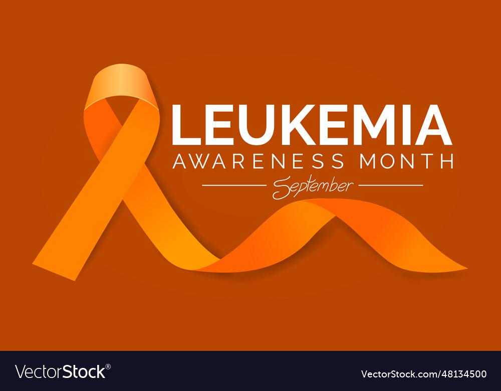 Leukemia awareness month with orange colored Vector Image