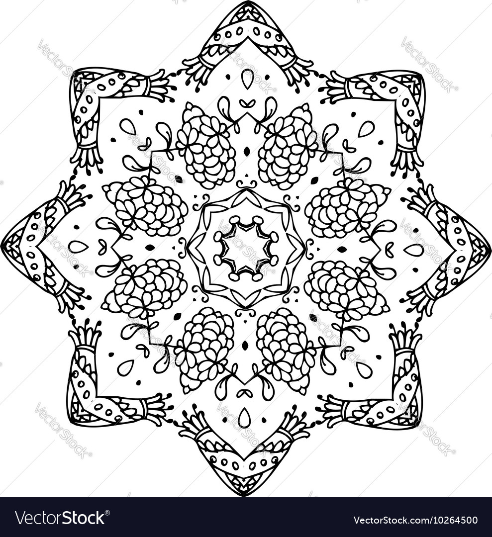 Mandala ornament hand made sketch for your design